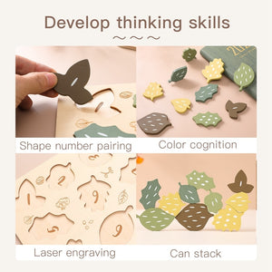 Wooden leaft puzzle