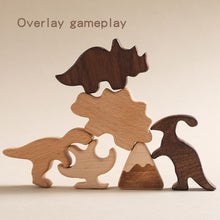 Load image into Gallery viewer, Wooden dinosaur puzzle