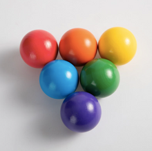 Load image into Gallery viewer, Wooden Rainbow Balls