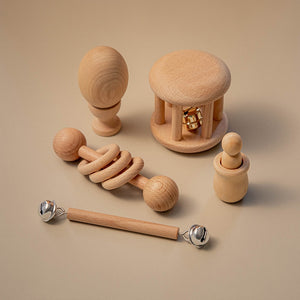Wooden baby toy set
