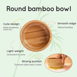 Baby Bamboo Bowl and Silicone Spoon