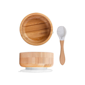 Baby Bamboo Bowl and Silicone Spoon