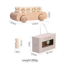Load image into Gallery viewer, Wooden bus with little people