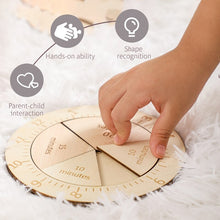 Load image into Gallery viewer, Wooden Clock puzzle