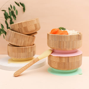 Baby Bamboo Bowl and Silicone Spoon