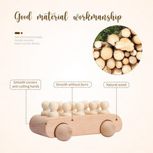 Load image into Gallery viewer, Wooden bus with little people