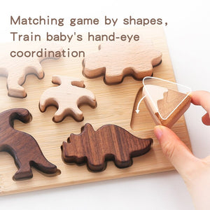 Wooden dinosaur puzzle