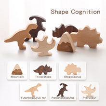 Load image into Gallery viewer, Wooden dinosaur puzzle