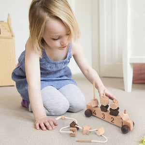 Wooden Building Blocks Car