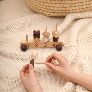 Wooden Building Blocks Car