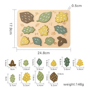 Wooden leaft puzzle