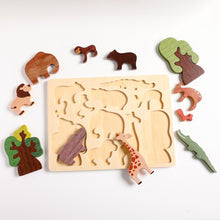 Load image into Gallery viewer, Wooden Forest Animal puzzle