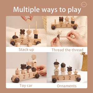 Wooden Building Blocks Car