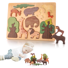 Load image into Gallery viewer, Wooden Forest Animal puzzle