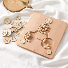 Load image into Gallery viewer, Wooden numbers and fraction board