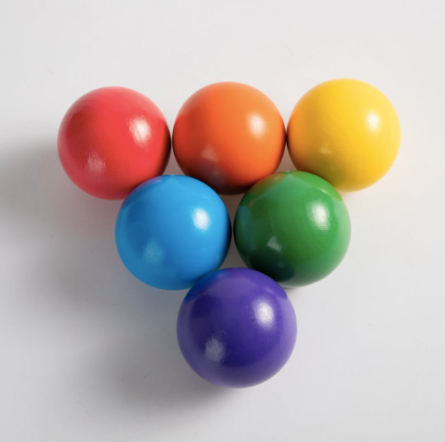Wooden Rainbow Balls