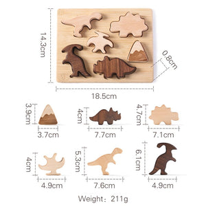 Wooden dinosaur puzzle