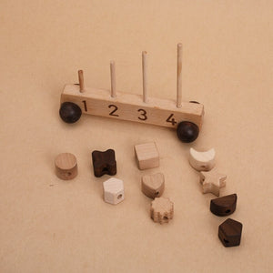 Wooden Building Blocks Car