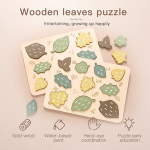 Wooden leaft puzzle