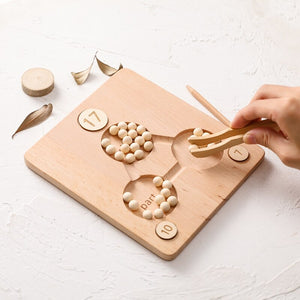 Wooden numbers and fraction board