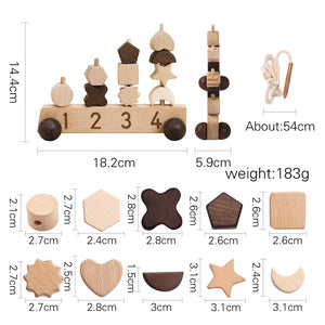 Wooden Building Blocks Car